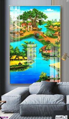 File tranh File tranh đồng quê DQ529 (file gốc) chuẩn màu in