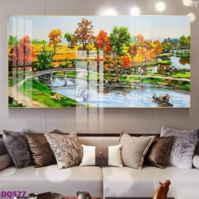 Tải file File tranh đồng quê DQ577 (ảnh gốc) in gạch 3D