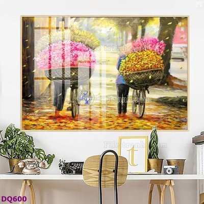 Hình ảnh file gốc in lụa File tranh đồng quê DQ600