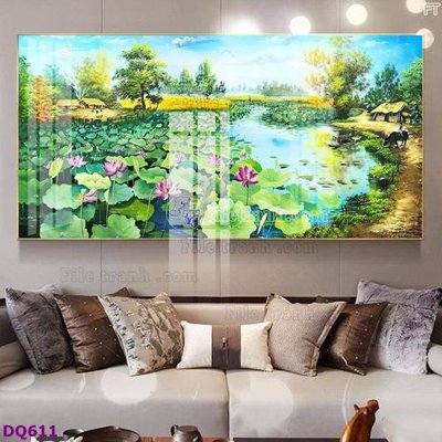 File tranh File tranh đồng quê DQ611 (gốc) phong cách tối giản