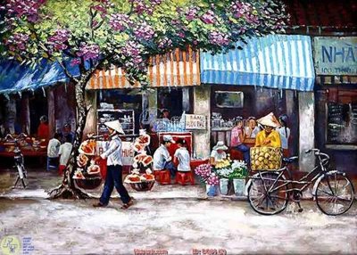 Tải file File tranh đồng quê DQ64 (gốc) làm tranh trang trí