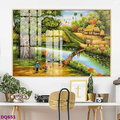 Mua file gốc File tranh đồng quê DQ651 (in ấn) tại Filetranh.com