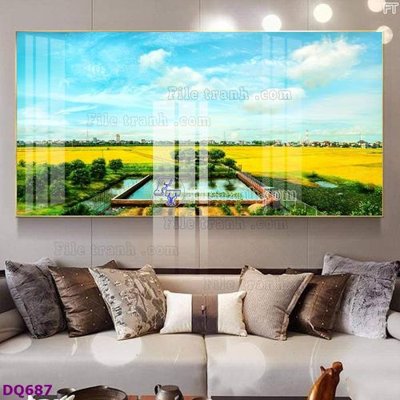 Tệp tin gốc File tranh đồng quê DQ687 (dùng cho in) File tranh đồng quê DQ687