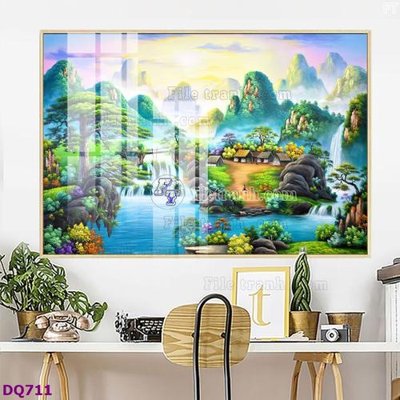 File tranh File tranh đồng quê DQ711 (gốc) chủ đề trẻ em