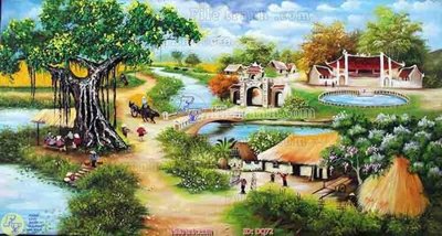 File gốc File tranh đồng quê DQ72 (ảnh rõ nét) để in