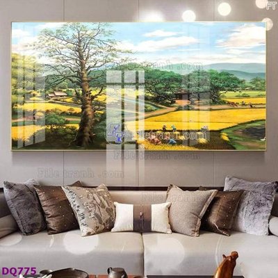 Tải file File tranh đồng quê DQ775 (PSD) cho in ấn quảng cáo