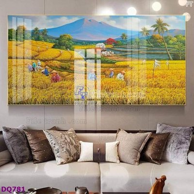 File tranh File tranh đồng quê DQ781 (file gốc) chủ đề phong thủy