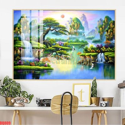 File gốc File tranh đồng quê DQ809 (in mica) cắt laser