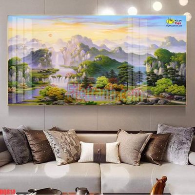 File gốc File tranh đồng quê DQ814 (in mica) trang trí