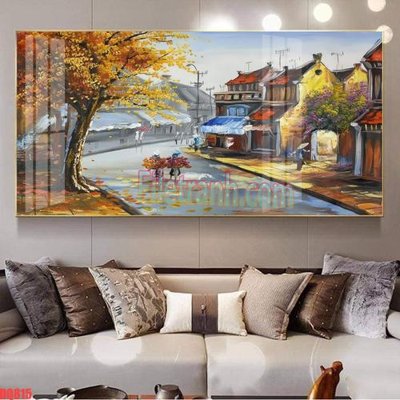 File tranh File tranh đồng quê DQ815 (bản gốc) in canvas