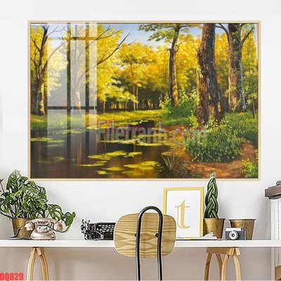 Tải file File tranh đồng quê DQ829 (gốc) làm file in ấn