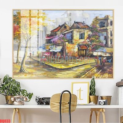 Hình ảnh file gốc in lụa File tranh đồng quê DQ833