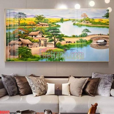 Tải file gốc File tranh đồng quê DQ843 (in khổ lớn) quảng cáo