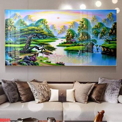 File gốc File tranh đồng quê DQ849 (ảnh chi tiết) để in lụa