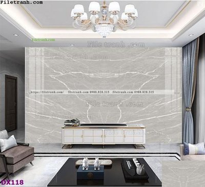 File in mica File vân đá đối xứng DX118 (bản gốc) làm vách ngăn