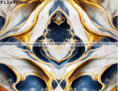 File tranh File vân đá đá cẩm thạch đối xứng DX1813 (gốc) in backlit film