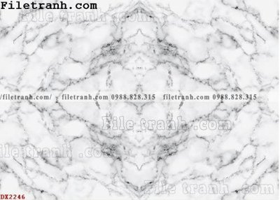 File tranh File vân đá đá cẩm thạch đối xứng DX2246 (gốc) in trên kính