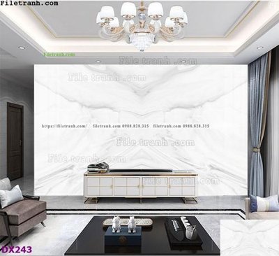 File tranh File vân đá đối xứng DX243 (gốc) in trên kính