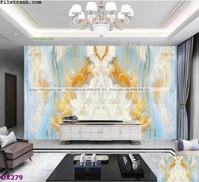 File ảnh File vân đá đối xứng DX279 (gốc) in PP, decal