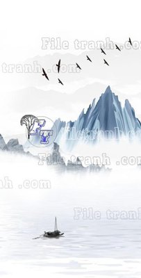 File tranh File in vân đá cẩm thạch thông tầng đứng DXD105 (gốc) chủ đề động vật