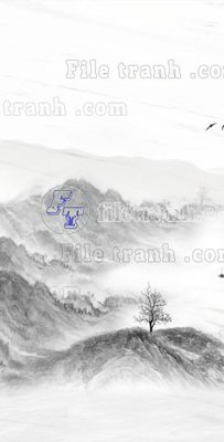 File tranh File in vân đá cẩm thạch thông tầng đứng DXD219 (bản gốc) in lụa 3D