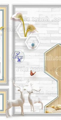 Tải file File in vân đá cẩm thạch thông tầng đứng DXD351 (gốc) làm tranh treo tường