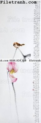 File tranh Dong hoa va chim moi cua Trung Quoc 138 (bản gốc) treo tường