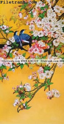 File ảnh Dong hoa va chim moi cua Trung Quoc 141 (gốc) in decal dán tường