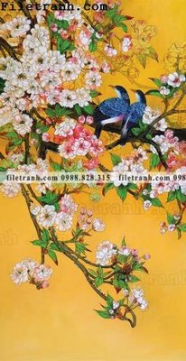 Tải file gốc in lụa Dong hoa va chim moi cua Trung Quoc 143 siêu nét
