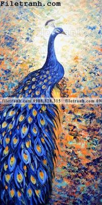 File tranh Dong hoa va chim moi cua Trung Quoc 170 (gốc) in vải canvas