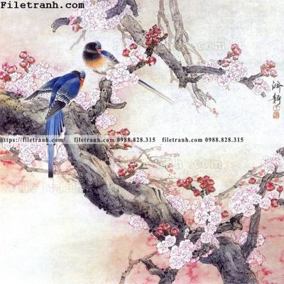 File ảnh gốc Dong hoa va chim moi cua Trung Quoc 205 (chuyên in mica)