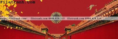 File tranh trang trí Dong san pham dau giuong mau do cua Trung Quoc 103 (file gốc)