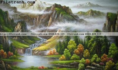 File tranh gốc in trần nhà Dong tranh son dau co dien Chau Au 260 3D