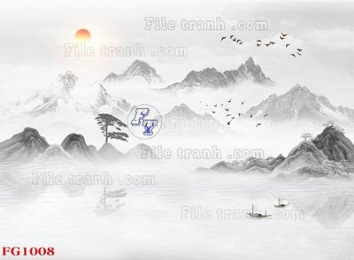 File gốc File in tranh tường hiện đại FG1008 (cho in ấn) độc quyền