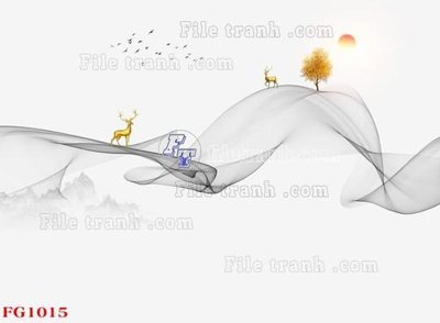 File gốc File in tranh tường hiện đại FG1015 (in mica) cắt laser