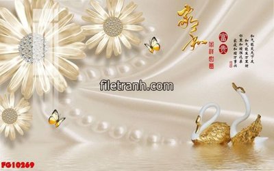 File tranh File in tranh tường hiện đại FG10269 (bản gốc) in lụa dán tường