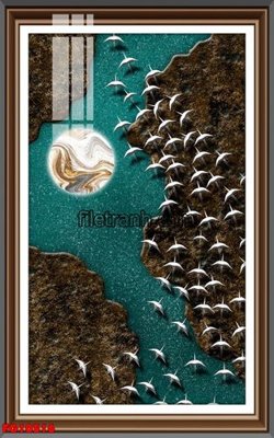 File gốc File in tranh tường hiện đại FG10516 (in lụa) tranh thuận buồm