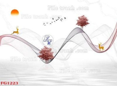 File tranh File in tranh tường hiện đại FG1223 (ảnh gốc) in trần 3D