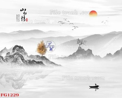 File gốc File in tranh tường hiện đại FG1229 (in tráng gương) ốp tường