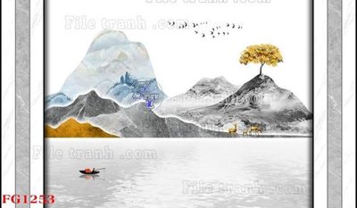 File gốc File in tranh tường hiện đại FG1253 (in mica) làm bảng hiệu