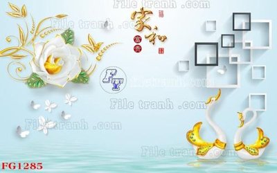 File gốc File in tranh tường hiện đại FG1285 (in lụa) trang trí tường