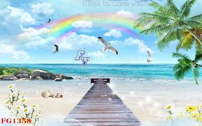 File gốc File in tranh tường hiện đại FG1358 (cho in UV) siêu nét