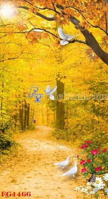 Download file gốc File in tranh tường hiện đại FG1466 (in lụa) hoa lá