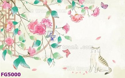 File in trần File in tranh tường hiện đại FG5000 (bản gốc 3D) sống động