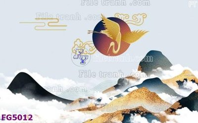 File tranh File in tranh tường hiện đại FG5012 (bản gốc) in lụa dán tường