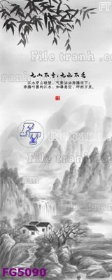 File tranh File in tranh tường hiện đại FG5090 (bản gốc) in lụa 3D