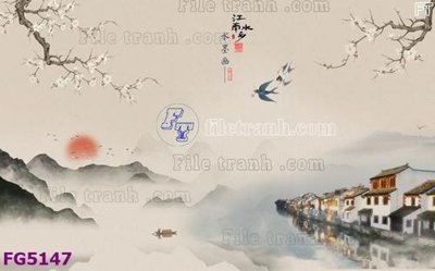 File gốc File in tranh tường hiện đại FG5147 (in lụa) họa tiết 3D