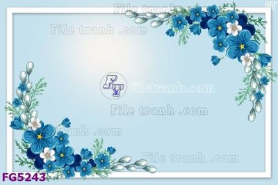 Download file gốc File in tranh tường hiện đại FG5243 (in lụa) hoa lá