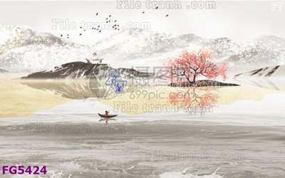 File gốc in mica File in tranh tường hiện đại FG5424 chất lượng