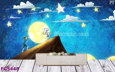 Hình ảnh file gốc in trần nhà File in tranh tường hiện đại FG5448